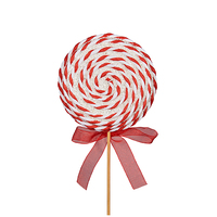 White/Red Candy Cane Lollypop 17cm