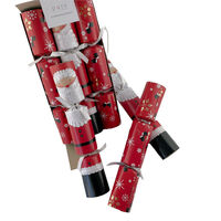 Premium Crackers Box 6 Red Santa