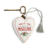 Under The Mistletoe Art Heart