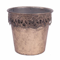 Antique Gold Metal Pot 11cm