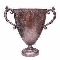 Antique Black Metal Urn 29cm