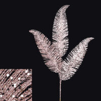 Champagne Glitter Leaf Stem 60cm