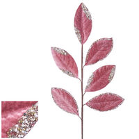 Dusty Pink Rose Glitter Stem 70cm