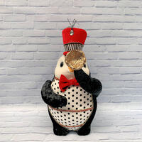 Penguins Red/Black 32cm - Dots