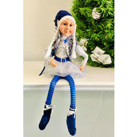 Dark Blue Elf Girl Posable 45cm