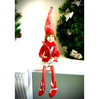 Candy Cane Elf Boy Posable 45cm