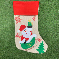 Santa Sleigh Vintage Stocking 47cm