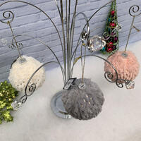 Deco Hanging Plush Bauble W/Dots 3asst