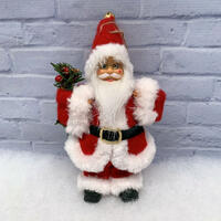 Vintage Santa Figurine 18cm - Original Suit