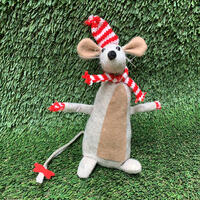 Mouse Standing Felt 20cm - Natural