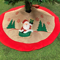 Tree Skirt Natural - Santa 90cm