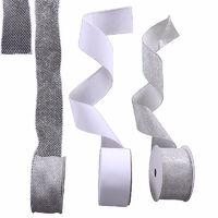 Silver Wired Ribbon 6.5cm x 10m 3 Assorted