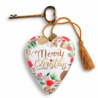 Merry Christmas Wreath Art Heart