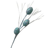 Blue Glitter Eggs Stem 52cm