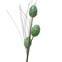 Mint Glitter Eggs Stem 52cm