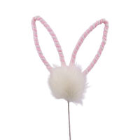 Pink Bunny Ears Stem 50cm