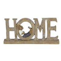 Bunny Rabbit 'HOME' Plaque 18cm