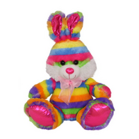 Rainbow Plush Bunny Rabbit Pink 32cm