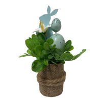 Easter Egg Pot Blue 15cm