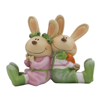 Cute Bunnies Sitting Side By Side 12cm