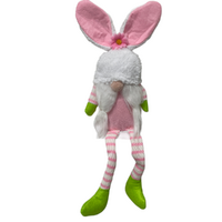 Gnome Bunny Girl Dangly Legs Pink 48cm