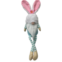 Gnome Bunny Dangly Legs Blue 48cm
