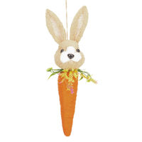 Hanging Bunny In Carrot 33cm