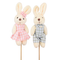 Fabric Mr or Mrs Bunny Pick 15cm