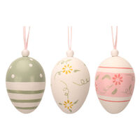 Hanging Easter Eggs 3pk 4cm