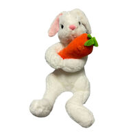 White Plush Bunny & Carrot 28cm