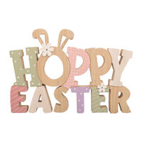 Hoppy Easter Sign MDF 22cm