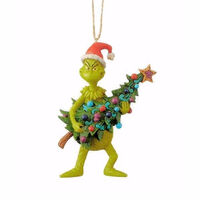Grinch with Tree Hanging Ornament 12.5cm