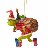 Grinch Tiptoeing Ornament 11cm
