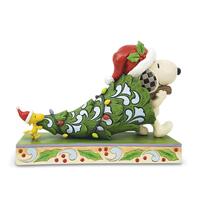 Snoopy & Woodstock with Christmas Tree 20cm