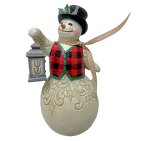 Snowman with Lantern 25cm