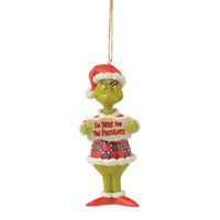 Grinch I'm Here for the Presents Hanging 12cm