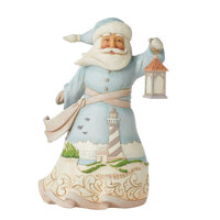 Santa with Lighthouse Scene 20cm