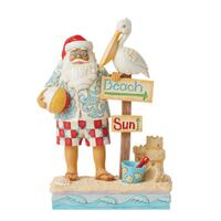 Coastal Santa with Signs 24cm