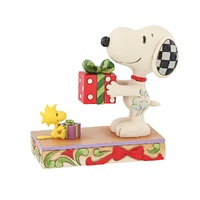 Snoopy and Woodstock with Gift 12cm