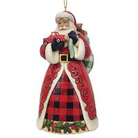 Santa Holding Red Truck 12cm
