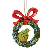 Grinch Peeking Through Wreath 9cm