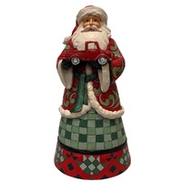 Santa w. Toy Train 25cm