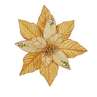 Lucinda Eldin Gold Poinsettia Clip 20cm