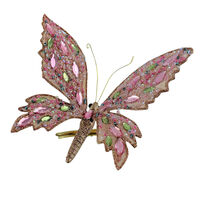 Mark Roberts Pink Sparkly Butterfly Clip 15cm