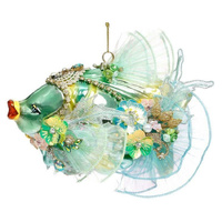 Jewel Green Fish Hanging Ornament 20cm