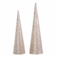 Iced Cone Trees 59cm - Set of 2
