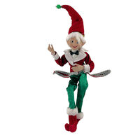 RAZ Country Kitchmas Red/Green Elf Girl 40cm