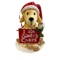 Puppy Dog "I Ate Santa's Cookies" Ornament 9cm