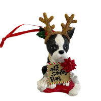 Puppy Dog "I Ate Santa's Hat" Ornament 10cm