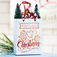 RAZ Mrs Claus Shopping Bag Hanging 21cm